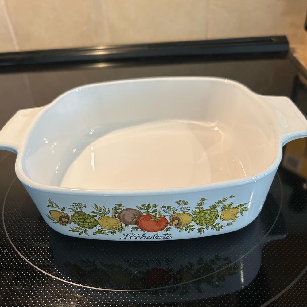 Vintage Corelle White Ceramic Baking Dish